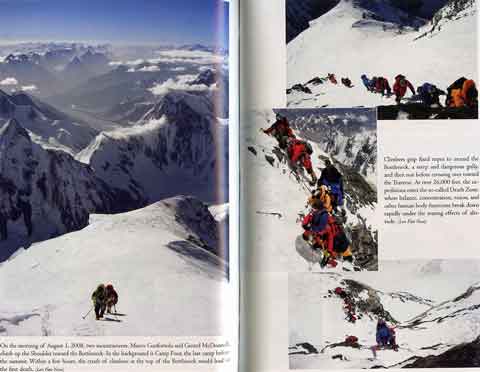 
Marco Confortola And Gerard McDonnell Climb Toward Bottleneck, Climbers Climb Bottleneck August 1, 2008 - No Way Down: Life And Death On K2 book
